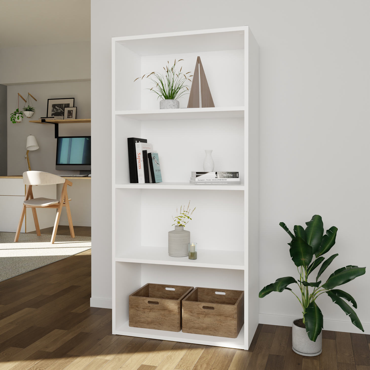 Petite bibliothèque blanche - Tikideco Petite bibliothèque blanche - Tikideco