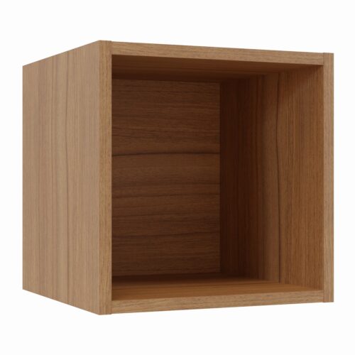 Tikub, étagère murale cube, 25x25x25cm <br> Noyer de bourgogne